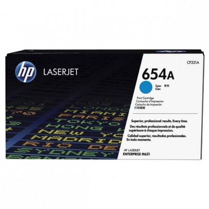 Toner HP CF331A, HP 654A modrý