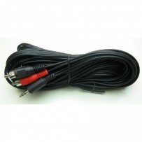 Kabel Jack (3,5mm) M- Cinch 2x M, 10m, černá
