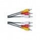 Kabel Cinch 3x M- Cinch 3x M, 2m, černá
