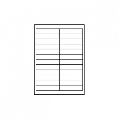 Etikety 100mm x 23mm, A4, matné, bílé, 24 etikety, 140g/m2, baleno po 10 ks, pro inkoustové a laserové tiskárny
