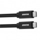 Datový a nabíjecí kabel USB Type-C - USB Type-C, 100cm, 60W E-Mark, černý