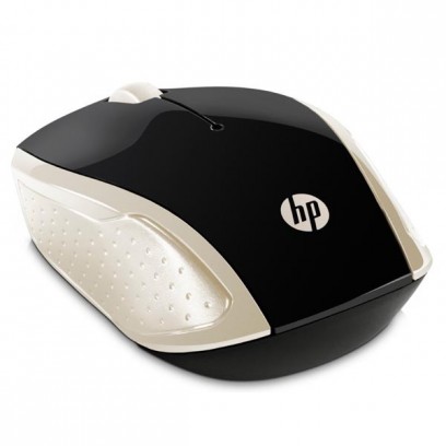HP myš 200 Wireless Gold, 1000DPI, 2.4 [GHz], optická, 3tl., 1 kolečko, bezdrátová, zlatá, 2 ks AAA, MacOS X 10.x,Google Chro...