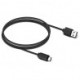 Kabel USB (2.0), USB A M- USB C M, 1m, černý, Avacom