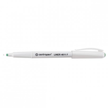 Centropen, liner 4611, zelený, 10ks, 0.3mm, jemný plastový hrot, cena za 1ks