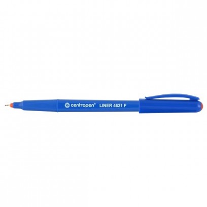 Centropen, liner 4621, červený, 10ks, 0.3mm, jemný plastový hrot v kovové objímce, cena za 1ks