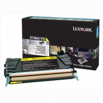Lexmark originální toner X746A1YG, yellow, 7000str., return, Lexmark X746DE, X748DE, X748DTE