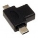 USB (3.0) Redukce, USB A (3.0) F-USB micro B (M) + USB C (3.1)M, 0, černá, plastic bag, OTG