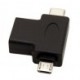 USB (3.0) Redukce, USB A (3.0) F-USB micro B (M) + USB C (3.1)M, 0, černá, plastic bag, OTG