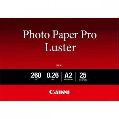 Canon LU-101 Photo Paper Pro Luster, foto papír, lesklý, bílý, A2, 16.54x23.39", 260 g/m2, 25 ks, 6211B026, inkoustový