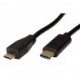 Kabel USB (2.0), USB micro B (2.0) M- USB C M, 0.6m, kulatý, černý, plastic bag