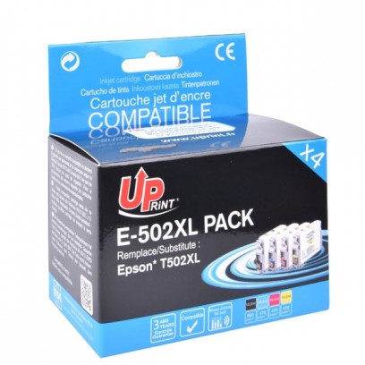 Sada kompatibilní Epson 502XL černá + modrá + červená + žlutá (větší kapacita než u originálů) 