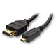Kabel HDMI M- HDMI (micro) M, High Speed, 1m, černá