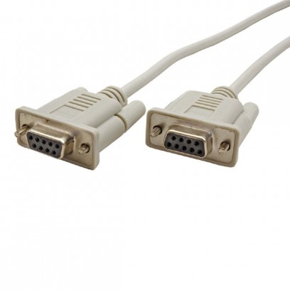 Kabel laplink sériový, 9 pin F- 9 pin F, 2m, AT cross, bílý