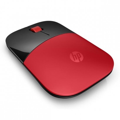 HP myš Z3700 Wireless Cardinal Red, 1200DPI, 2.4 [GHz], optická Blue LED, 3tl., 1 kolečko, bezdrátová, červená, 1 ks AA, Wind...