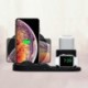 3v1 bezdrátová nabíječka, pro telefon, Apple Watch a Airpods, černá, 5/9V, 15W