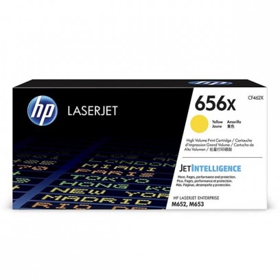 HP originální toner CF462X, yellow, 22000str., HP 656X, high capacity, HP LaserJet Enterprise M652,652dn,652n,653,653dn,653x