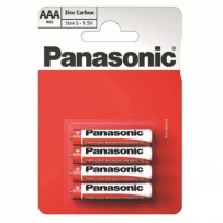 Baterie zinkouhlíková, AAA, 1.5V, Panasonic, blistr, 4-pack