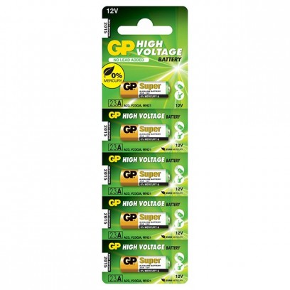 Baterie alkalická, 23AF, V23GA, MN21, 12V, GP, blistr, 5-pack