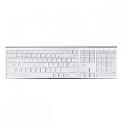 Powerton UltraSlim, Klávesnice CZ/SK, Multi-Device typ 2.4 GHz Dongle + Dual Bluetooth, bezdrátová, stříbrná