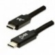 Kabel USB (3.2 gen 2), USB C M- USB C M, 1m, Power Delivery 100W, 10 Gb/s, 20V/5A, černý, Logo, box, nylonové opletení, hliní...