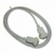 Datový kabel sériový RS-232, 9 pin M- 9 pin F, 2m, prodlužovací, šedý