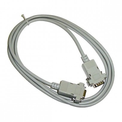 Datový kabel sériový RS-232, 9 pin M- 9 pin F, 2m, prodlužovací, šedý