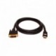 Kabel DVI (18+1) M- HDMI M, 10m, zlacené konektory, černá