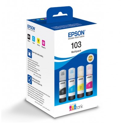 Sada Epson 103 EcoTank (černá, modrá, červená, žlutá)