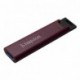 Kingston USB flash disk, USB 3.0 (3.2 Gen 2), 256GB, DataTraveler Max, vínový, DTMAXA/256GB, USB A