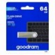 Goodram USB flash disk, USB 2.0, 64GB, UUN2, UUN2, silver, UUN2-0640S0R11