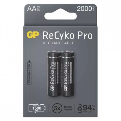 Nabíjecí baterie, AA (HR6), 1.2V, 2000 mAh, GP, papírová krabička, 2-pack, ReCyko Pro