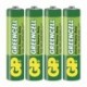 Baterie zinkochloridová, AAA, 1.5V, GP, blistr, 4-pack, Greencell
