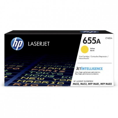 HP originální toner CF452A, yellow, 10500str., HP 655A, HP Color LaserJet Enterprise M652dn,M652n,M653dh,M653