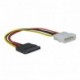 Kabel k HDD/SSD/DVD/BD interní napájecí, DC SATA - DC 5,25", 0.2 m, Logo blistr