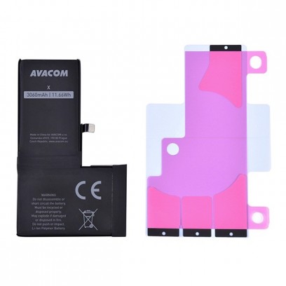 Baterie pro Apple iPhone X - vysokokapacitní, Li-Ion 3,81V 3060mAh (náhrada 616-00346)