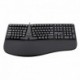 Powerton LANA, ergonomická klávesnice US, drátová (USB), černá