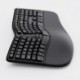 Powerton LANA, ergonomická klávesnice US, drátová (USB), černá