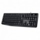 Genius KB-117 COPILOT, klávesnice CZ/SK, klasická, voděodolná typ drátová (USB), černá, ne