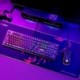 RGB Podložka pod myš, SCORP XL, černá, 800 x 300 mm, 4 mm, Marvo, USB Hub