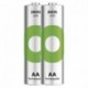 Nabíjecí baterie, AA (HR6), 1.2V, 2600 mAh, GP, papírová krabička, 2-pack, ReCyko