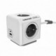 Cubenest - PowerCube, 3m, Extended USB, šedá, POWERCUBE, 4 zásuvky, USB A+C, PD 20W