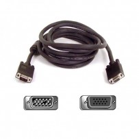 Kabel SVGA (15) M- SVGA (15) F, SVGA, 2m, stíněný, černá