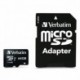 Verbatim paměťová karta Micro Secure Digital Card Pro U3, 64GB, micro SDXC, 47042, UHS-I U1 (Class 10), s adaptérem
