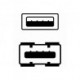 Kabel USB (2.0), USB A M- USB A F, 3m, šedý, cena za 1 kus