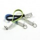 Kabel USB (2.0), USB A M- USB micro M, 0.2m, černý, klíčenka