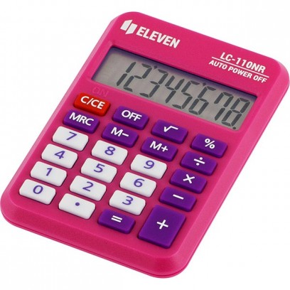 Eleven Kalkulačka LC-110NR-PK, růžová, kapesní, osmimístná
