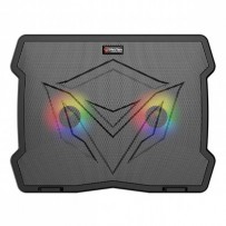 Stojan pod notebook, CP2020, podsvícený, s větrákem, černý, Meetion