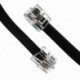 Telefonní kabel, RJ11 M-10m, černý, economy, pro ADSL modem