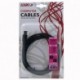 FireWire kabel IEEE 1394, IEEE 1394 (6pin) M- IEEE 1394 (4pin) M, 2m, černý