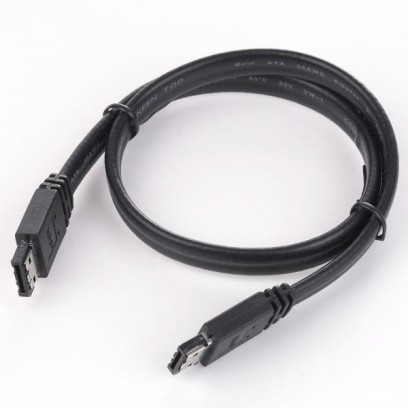 Kabel k hardisku datový eSATA, eSATA M- eSATA M, 1m, černý, 6 Gb/s